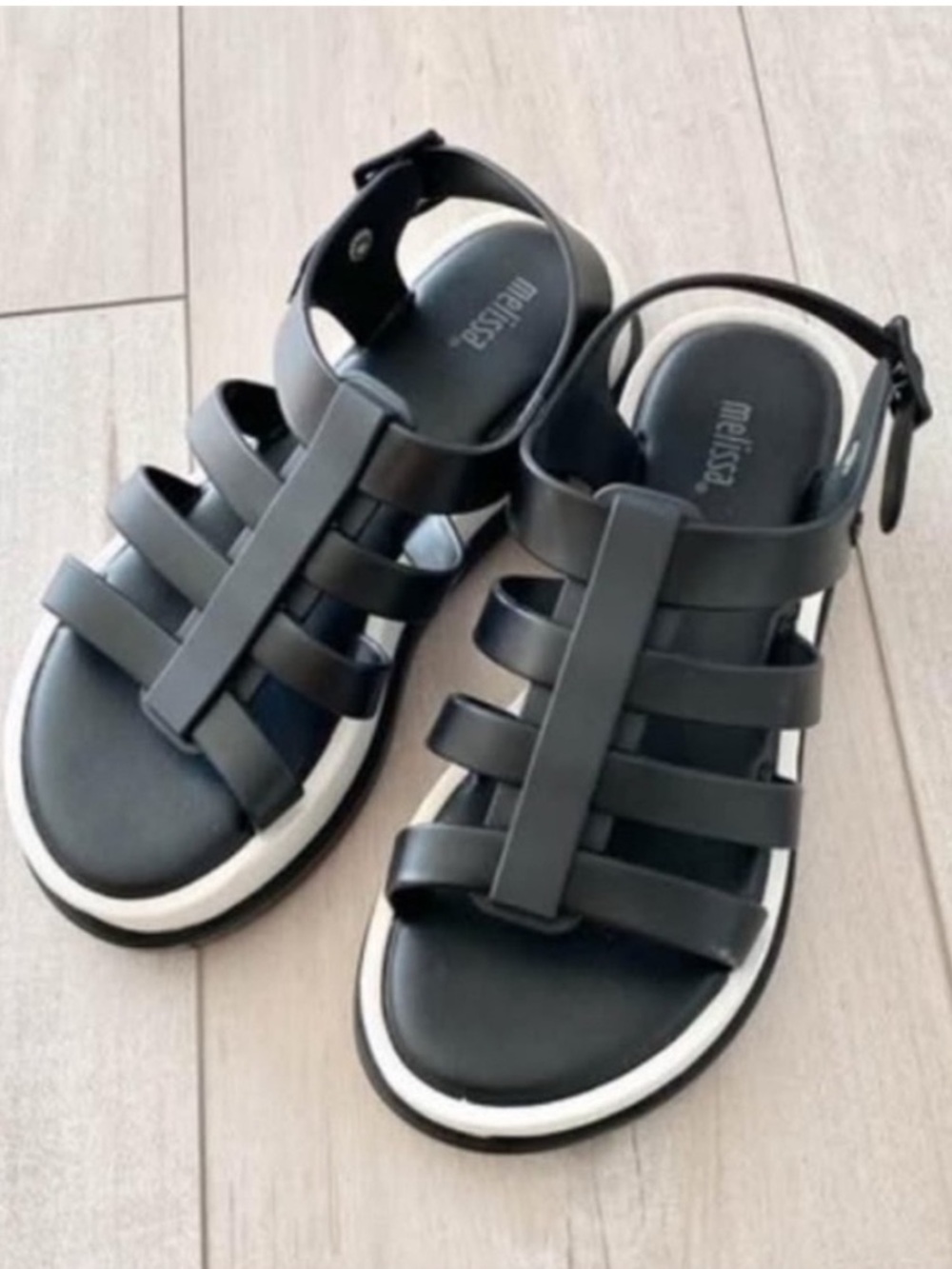 MELISSA FLOX III Gladiator Sandals chunky platform sole size 6US, 23.5 CM